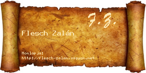Flesch Zalán névjegykártya