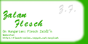 zalan flesch business card